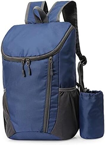 20L Folding Backpacks Bag Lightweight Hiking Daypack Water Resistant Packable Storage Bag for Travel Camping Outdoor Cycling (Black) in Saudi Arabia