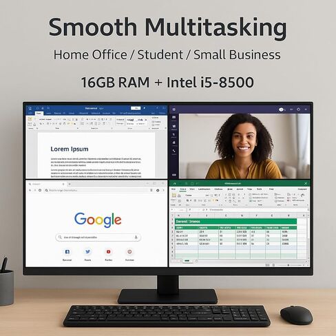 كمبيوتر مكتبي Dell OptiPlex 3060 SFF، Intel Core i5-8500، ذاكرة DDR4 سعة 16 جيجابايت، ذاكرة Intel M.2 Optane سعة 16 جيجابايت + محرك أقراص ثابتة سعة 1 تيرابايت، شبكة Wi-Fi مدمجة + بلوتوث، HDMI + DisplayPort، Windows 11 Pro (متجدد) in Saudi Arabia