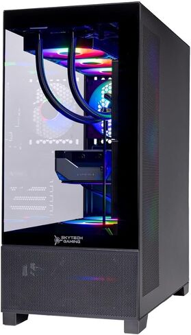 كمبيوتر Skytech Gaming Azure 3 Plus للألعاب، Intel i5 14400F 2.5 جيجا هرتز، NVIDIA RTX 5070 12 جيجا، 1 تيرابايت Gen4 NVMe SSD، 16 جيجا DDR5 RAM 6000، 850 وات Gold ATX 3 PSU، 360 ARGB AIO، Wi-Fi، Win 11، سطح المكتب in Kuwait