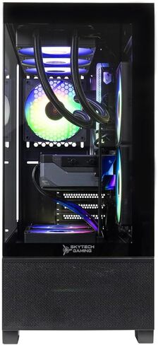 كمبيوتر Skytech Gaming Azure 3 Plus للألعاب، Intel i5 14400F 2.5 جيجا هرتز، NVIDIA RTX 5070 12 جيجا، 1 تيرابايت Gen4 NVMe SSD، 16 جيجا DDR5 RAM 6000، 850 وات Gold ATX 3 PSU، 360 ARGB AIO، Wi-Fi، Win 11، سطح المكتب in Kuwait