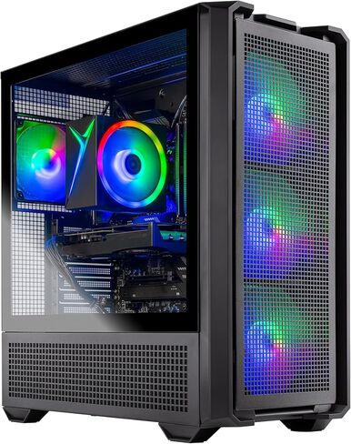كمبيوتر ألعاب Skytech Gaming Edge، AMD Ryzen 7 5700 3.7 جيجا هرتز، NVIDIA RTX 5060، 1 تيرابايت NVMe SSD، 32 جيجابايت DDR4 RAM 3200، 650 واط Gold PSU، Wi-Fi، Win 11، سطح المكتب in Kuwait