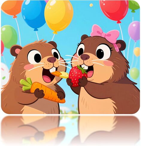 NightWind Cute Capybara Mouse Pad with Non-Slip Rubber Base, Easy Gliding, Spill-Resistant Surface, Durable Materials, Portable, 8.66 * 7.08 Inch Small Gaming Mousepads Desk Mat for Computers Laptop in Saudi Arabia