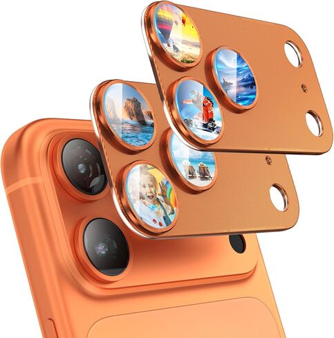 Eastcoo 2 Pack for iPhone 17 Pro Max Camera Lens Protector, Metal Aluminum Alloy Tempered Glass Cover Camera Screen Protector Accessories, Case Friendly，for iPhone 17 Pro Max in Kuwait