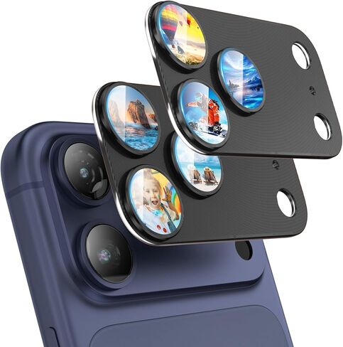 Eastcoo 2 Pack for iPhone 17 Pro Max Camera Lens Protector, Metal Aluminum Alloy Tempered Glass Cover Camera Screen Protector Accessories, Case Friendly，for iPhone 17 Pro Max in Saudi Arabia