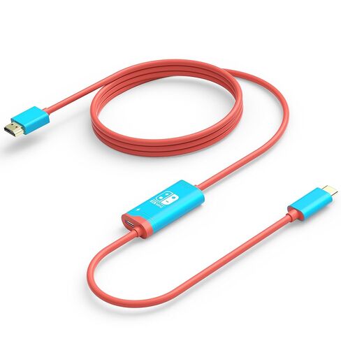 Switch 2 Dock، (التوصيل والتشغيل) 4K@60HZ 6.6 قدم، كابل بديل USB C إلى HDMI لمنصة Nintendo Switch Dock، محول قاعدة تلفزيون محمول للسفر وسلك محطة إرساء NS2 للسفر متوافق مع Nintendo Switch in Kuwait