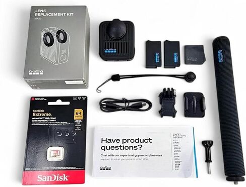 مجموعة كاميرا فيديو جو برو MAX2 True 8K 360، أسود، CHDFZ-311-TH (متجددة) in Saudi Arabia