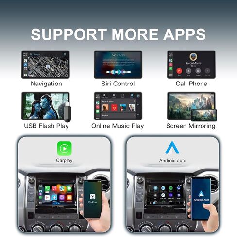 Toyota Wireless CarPlay/Android Auto Dongle | Plug & Play for 2014-2019 Sienna, Prius, Tacoma, Tundra, Highlander, RAV4, 4Runner with Entune 2.0 | Works with OEM Camera & Controls​ in Saudi Arabia