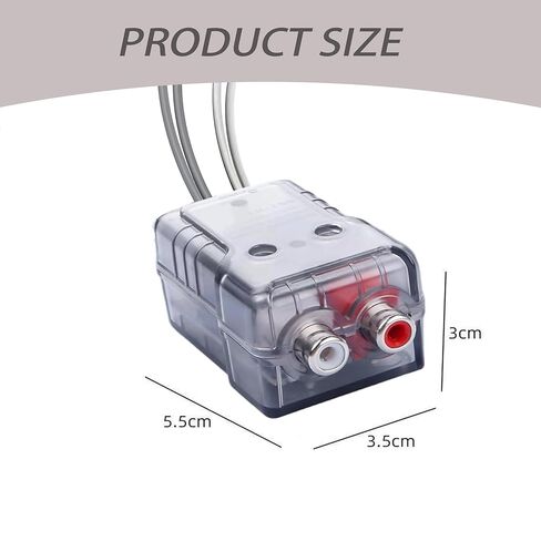 FUSIONWIS Car Audio High to Low Converter,2-Channel Car Stereo Speaker RCA Line Output Control Converter for Amplifier,Subwoofer, Audio Enthusiasts-19CM in Saudi Arabia