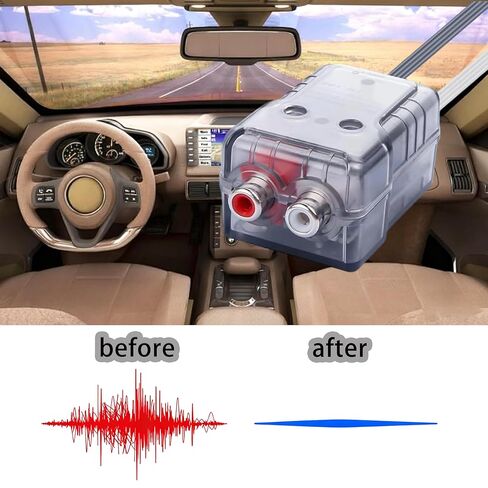 FUSIONWIS Car Audio High to Low Converter,2-Channel Car Stereo Speaker RCA Line Output Control Converter for Amplifier,Subwoofer, Audio Enthusiasts-19CM in Saudi Arabia