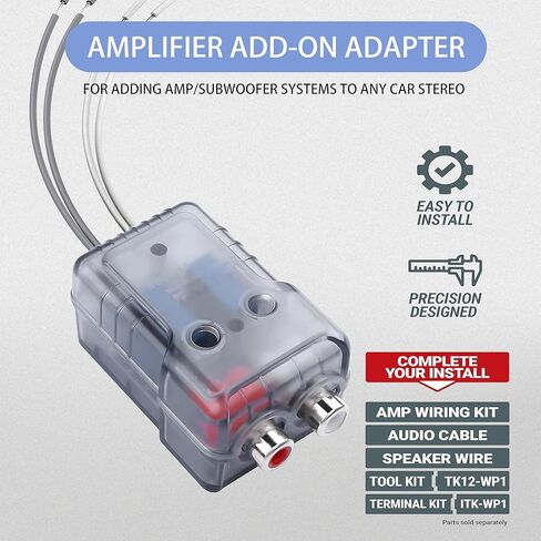 FUSIONWIS Car Audio High to Low Converter,2-Channel Car Stereo Speaker RCA Line Output Control Converter for Amplifier,Subwoofer, Audio Enthusiasts-19CM in Saudi Arabia