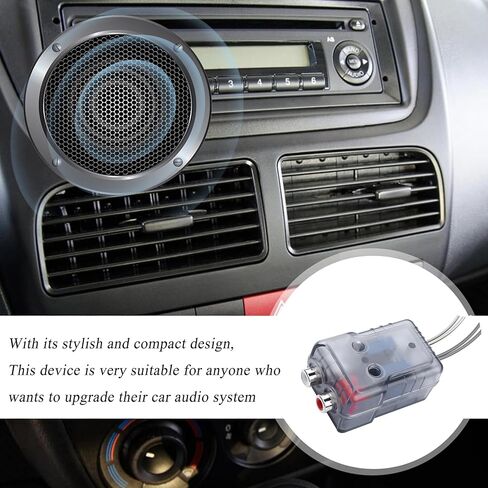 FUSIONWIS Car Audio High to Low Converter,2-Channel Car Stereo Speaker RCA Line Output Control Converter for Amplifier,Subwoofer, Audio Enthusiasts-19CM in Saudi Arabia