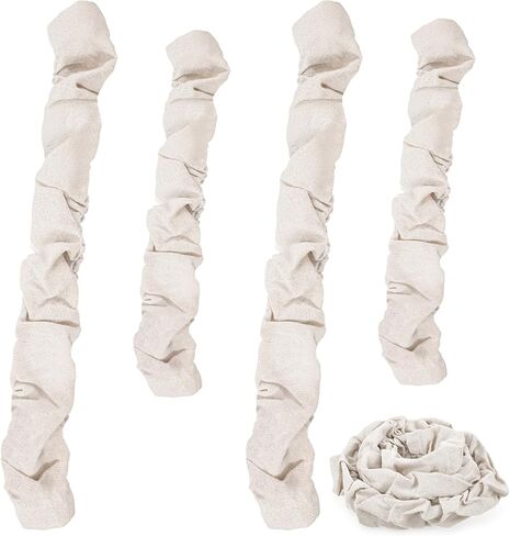 Fabric Cord Cover & Chandelier Chain Cover, 4 Pcs 6 Feet and 4 Feet Chain Cable Sleeve Chandelier Lighting Wire Cord Cove Easy to Install for Lamps Light Fixtures Lighting Wire Cable Management Hiding in Saudi Arabia