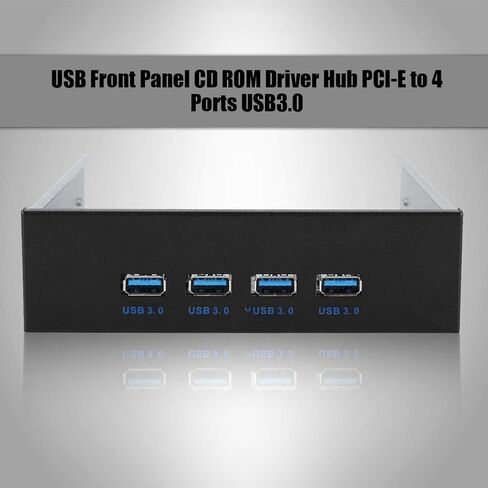 USB Front Panel Bracket PCIE to 4 Ports USB 3.0 Hub Adapter for PC Computer Case with Aluminum Alloy Housing and Soft Wires 15.4 x 14.8 x 4cm in Saudi Arabia