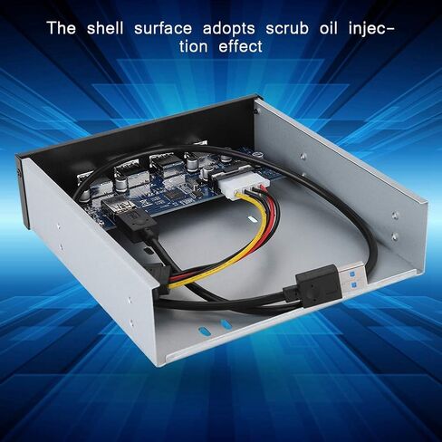 USB Front Panel Bracket PCIE to 4 Ports USB 3.0 Hub Adapter for PC Computer Case with Aluminum Alloy Housing and Soft Wires 15.4 x 14.8 x 4cm in Saudi Arabia
