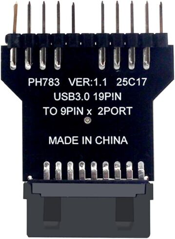Internal 19Pin to Double 9Pin USB2.0 Adapter Expansion Module for Computer Water Cooling Systems USB Header Extension in Saudi Arabia