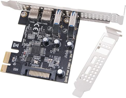 Versatility PCIE 1X to USB Expansion Card 3.2 Gen1 Type C and Expansion Card with Enhances Power Supply PCIE to USB Adapter in Saudi Arabia