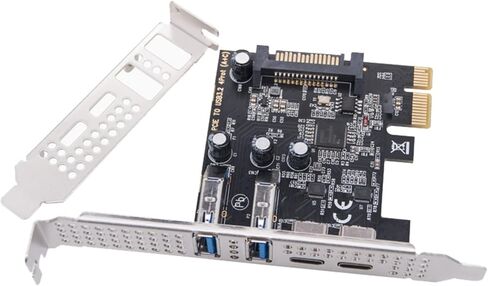 Versatility PCIE 1X to USB Expansion Card 3.2 Gen1 Type C and Expansion Card with Enhances Power Supply PCIE to USB Adapter in Saudi Arabia