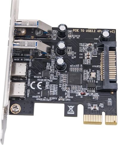 Versatility PCIE 1X to USB Expansion Card 3.2 Gen1 Type C and Expansion Card with Enhances Power Supply PCIE to USB Adapter in Saudi Arabia