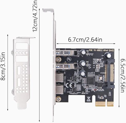 Versatility PCIE 1X to USB Expansion Card 3.2 Gen1 Type C and Expansion Card with Enhances Power Supply PCIE to USB Adapter in Saudi Arabia