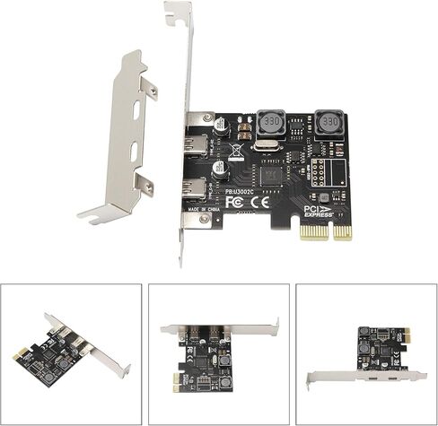 2 Ports PCIe Add-on Adapter Card USB C USB3.1 PCIEx1 Expansion Card 10Gbps Male to Female in Saudi Arabia