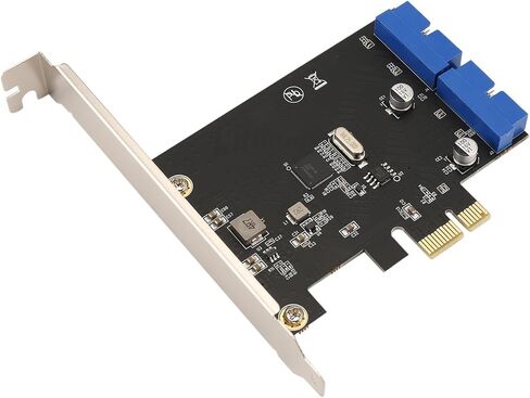 PCI Express USB 3.0 19 Pin بطاقة التوسع PCIE 1X إلى 2 منافذ USB 3 19 Pin محول داخلي USB3 20Pin Hub Head سهل التركيب in Kuwait