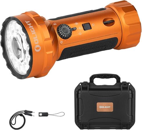 OLIGHT Marauder Mini 2 مصباح يدوي ساطع 10,000 لومن مع مسافة شعاع 750 مترًا، ضوء قابل لإعادة الشحن مع شحن مزدوج و5 أوضاع إضاءة للأماكن الخارجية والتخييم وحالات الطوارئ (أزرق منتصف الليل) in Kuwait