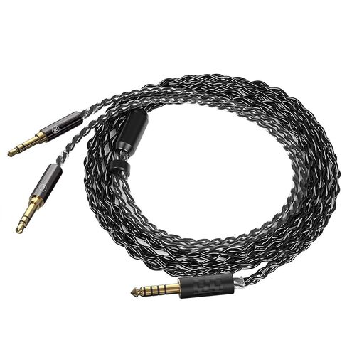 Linkidea Upgrade Audio Cable Compatible with Hifiman Sundara, Ananda, Arya, HE400SE, HE4XX, HE-400i, Denon AH-D600 AH-D7200 6N OCC 4.4mm to Dual 3.5mm Replacement Aux Cord (4.9 ft / 1.5 m) in Saudi Arabia