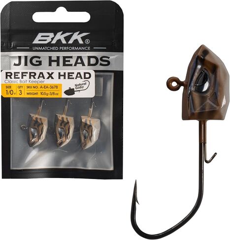 رأس BKK Refrax Jig | 1X | صيد السمك بالسبيط | سلك HCS أقوى بنسبة 25% | عيون ثلاثية الأبعاد | مزورة | نقطة الإبرة in Saudi Arabia