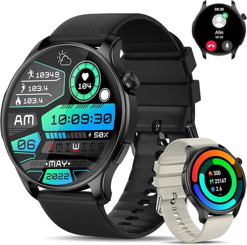 Smart Watch for Men Women Fitness Tracker: Waterproof Bluetooth Call Answer/Make Smart Watches for Android/iPhone Digital Mens Smartwatch Activity Pedometer Heart Rate SpO2 Monitor 120+ Sports Model in Saudi Arabia