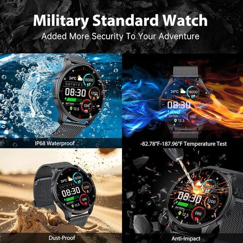 Smart Watch for Men Women Fitness Tracker: Waterproof Bluetooth Call Answer/Make Smart Watches for Android/iPhone Digital Mens Smartwatch Activity Pedometer Heart Rate SpO2 Monitor 120+ Sports Model in Saudi Arabia