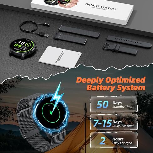 Smart Watch for Men Women Fitness Tracker: Waterproof Bluetooth Call Answer/Make Smart Watches for Android/iPhone Digital Mens Smartwatch Activity Pedometer Heart Rate SpO2 Monitor 120+ Sports Model in Saudi Arabia