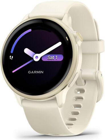 Garmin 010-02985-01 VIVOACTIVE 6 Health and Fitness GPS Smartwatch Bone with Silicone Band Bundle with Deco Essentials Exclusive 26Month CPS Enhanced Protection Pack in Saudi Arabia