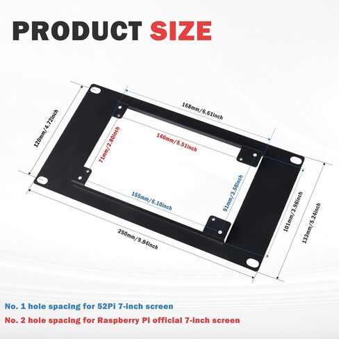 GeeekPi 10 inch 3U Rack Mount for DeskPi RackMate T1/T0/T2/T0 Plus/T1 Plus/TL1, Support 7 inch LCD Screen in Saudi Arabia