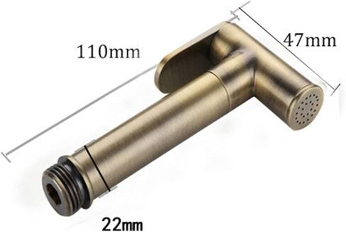Sprayer Retro Brass HandheldSprayer for Toilet Baby Cloth Diaper Sprayer for Hot and Cold Water PortableFaucet withHose for Feminine Wash, Easy to Install in Saudi Arabia