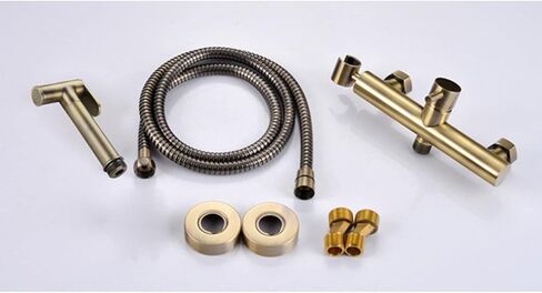 Sprayer Retro Brass HandheldSprayer for Toilet Baby Cloth Diaper Sprayer for Hot and Cold Water PortableFaucet withHose for Feminine Wash, Easy to Install in Saudi Arabia