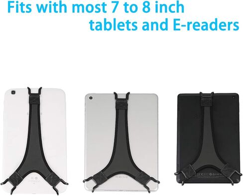 TFY Hand Strap Holder Finger Grip with Soft PU, Compatible with Tablet - Fire 7" / Fire HD 8 / iPad mini/Galaxy Tab S 8.4 / Galaxy Tab 2/3 / 4 / Galaxy Tab 7.7 (Black) in Saudi Arabia