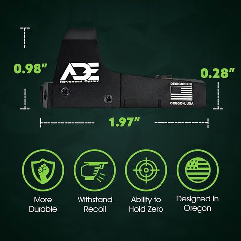 Ade Advanced Optics RD3-006B Green Dot Sight for Handgun with Removeable Pictinny Base in Saudi Arabia