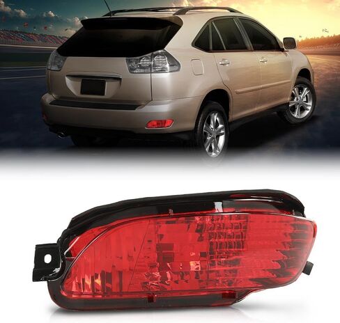 عاكس LQI للمصد الخلفي الأيمن مع مصابيح متوافقة مع RX400h 2006-2008/ Fit RX350 2007-2009/ Fit RX330 2004-2006 LX2860102N، 81910-0E010 in Kuwait