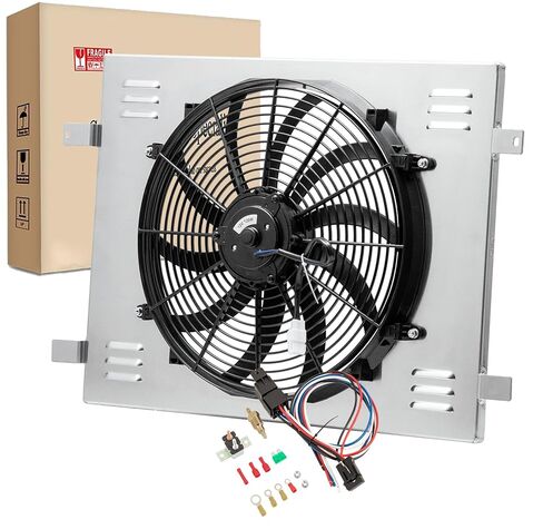 Radiator Cooling Fan Shroud for 2009-2015 Dodge Charger Challenger Chrysler 300 Electric Fan with Relay kit in Saudi Arabia