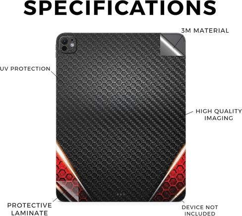 غلاف من ألياف الكربون متوافق مع Apple iPad Pro 13 (M4) 2024 - Hex Rays - غطاء لاصق واقٍ من الفينيل 3M ممتاز - سهل الاستخدام | صُنع في الولايات المتحدة الأمريكية بواسطة MightySkins in Saudi Arabia