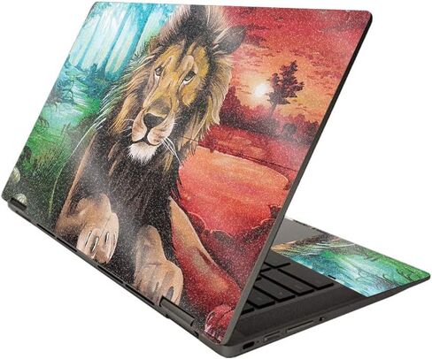 غلاف لامع لامع من MightySkins لجهاز HP Chromebook x360 مقاس 14 بوصة (2020) - أسد مقسم | لمسة نهائية لامعة واقية ومتينة شديدة اللمعان | سهلة التطبيق والإزالة وتغيير الأنماط | صنع في الولايات المتحدة الأمريكية in Kuwait