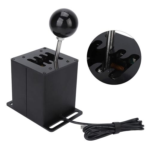 Sim Racing Shifter، USB Simulator Shifter 7+R Shifter H Gear Lever Shifter Sim Shifter for ATS ETS Dust WRC Sim Racing Game in Kuwait