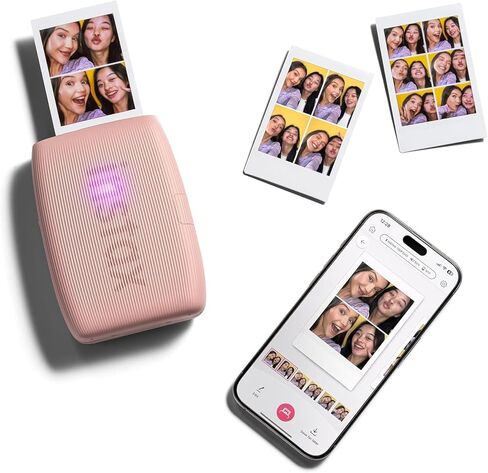 Fujifilm Instax Mini Link 3 Smartphone Printer with Instax Mini Films and Pixibytes Microfiber Cleaning Cloth (3 x Twin Pack (60 Sheets), Rose Pink) in Saudi Arabia