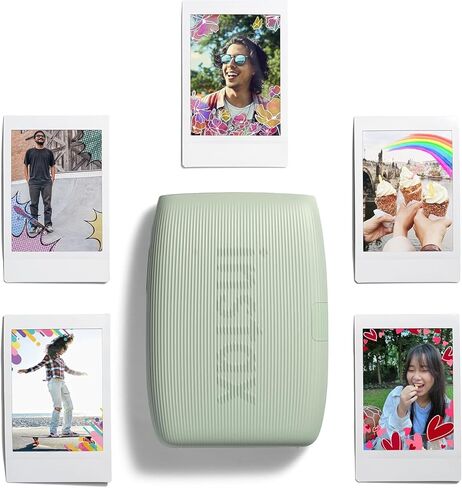 طابعة Fujifilm Instax Mini Link 3 للهواتف الذكية مع أفلام Instax Mini وقطعة قماش تنظيف من الألياف الدقيقة Pixibytes (3 × عبوة مزدوجة (60 ورقة)، أخضر داكن) in Saudi Arabia
