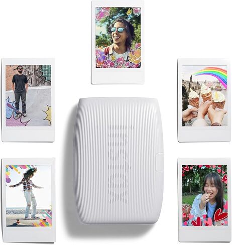 طابعة Fujifilm Instax Mini Link 3 للهواتف الذكية مع أفلام Instax Mini وقطعة قماش تنظيف من الألياف الدقيقة Pixibytes (1 × حزمة مزدوجة (20 ورقة)، أبيض صلصالي) in Saudi Arabia