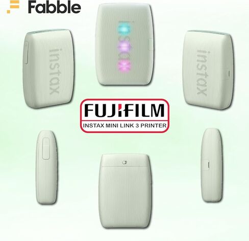 طابعة Fujifilm Instax Mini Link 3 للهواتف الذكية مع أفلام Instax Mini وقطعة قماش تنظيف من الألياف الدقيقة Pixibytes (2 × حزمة مزدوجة (40 ورقة)، أخضر داكن) in Saudi Arabia