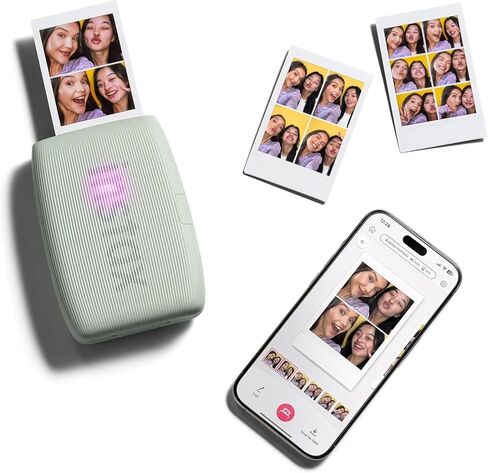 طابعة Fujifilm Instax Mini Link 3 للهواتف الذكية مع أفلام Instax Mini وقطعة قماش تنظيف من الألياف الدقيقة Pixibytes (2 × حزمة مزدوجة (40 ورقة)، أخضر داكن) in Saudi Arabia