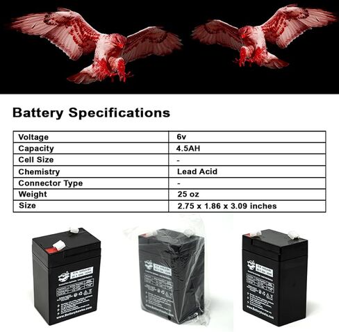 UB645 ELB-0604 بطارية ELB0604 6V4.5AH 6V 4.5AH SLA مختومة بطارية الرصاص الحمضية لعلامة الخروج ضوء الطوارئ SLA0905 AH 4.0 أمبير ساعة 120255 in Saudi Arabia