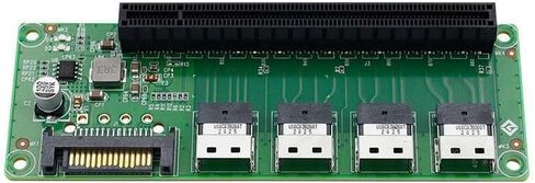 عام 4 منافذ SFF-8654 إلى محول فتحة PCIe x16 in Kuwait