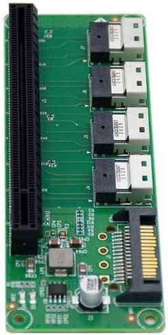 عام 4 منافذ SFF-8654 إلى محول فتحة PCIe x16 in Kuwait